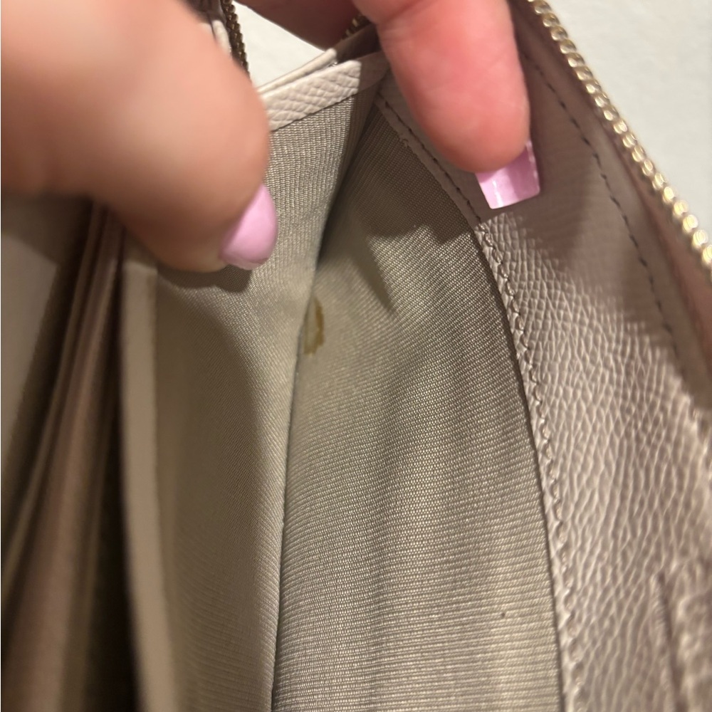 Furla Beige Textured Wallet - Picture 15 of 16